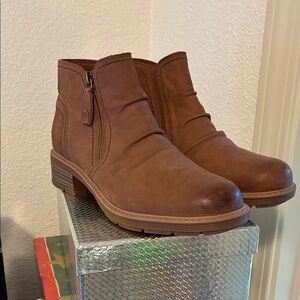 Clarks Brown Ankle Boots